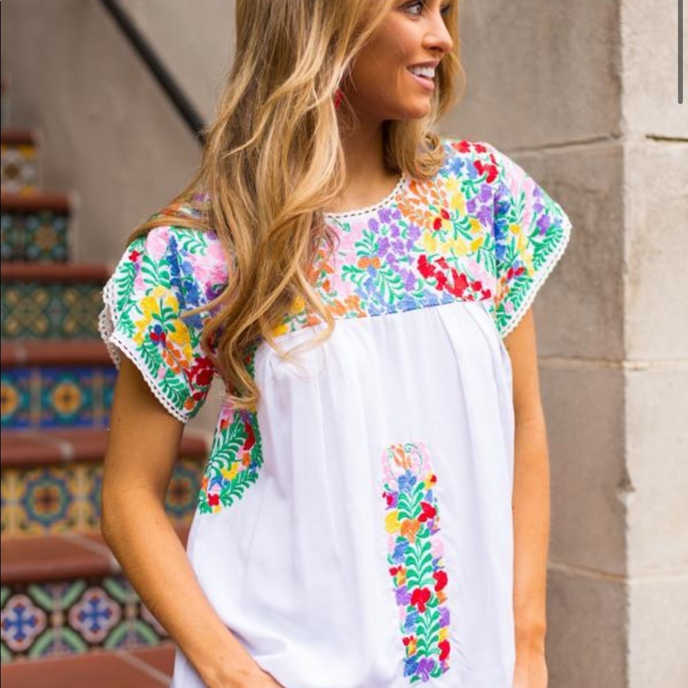 The Impeccable Pig Carmen Floral Lilac Top 💜